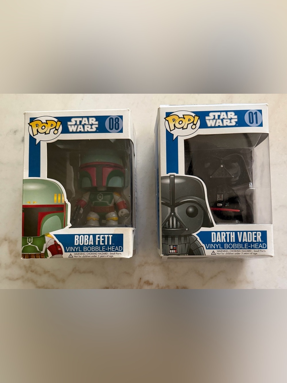 Funko Pop! Star Wars vinyl bobble-head figures in their original boxes